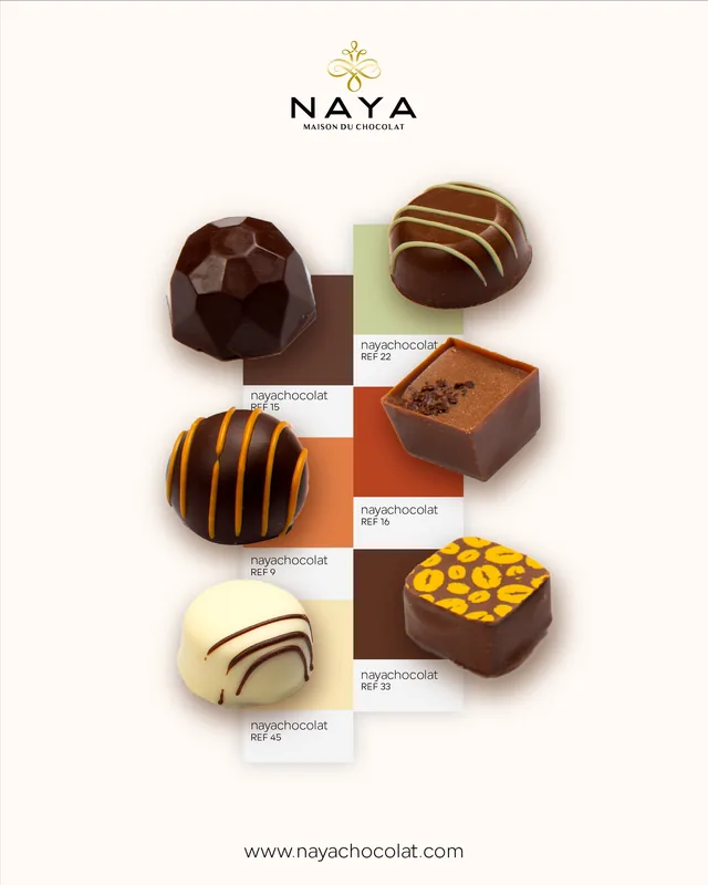 Sélection de bonbons de chocolat